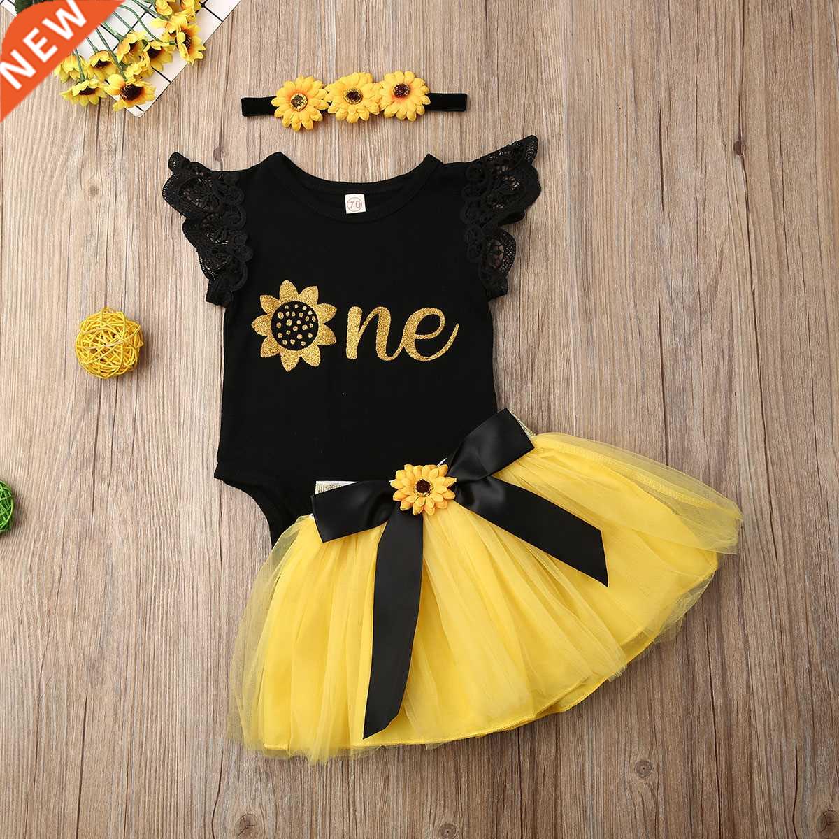 Pudcoco Newborn Baby Girl Clothes My 1st Birthday Lace Ruffl