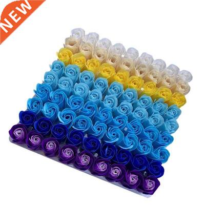 81Pcs Color Mixing Rose Bath Body Flower Floral Soap Scented