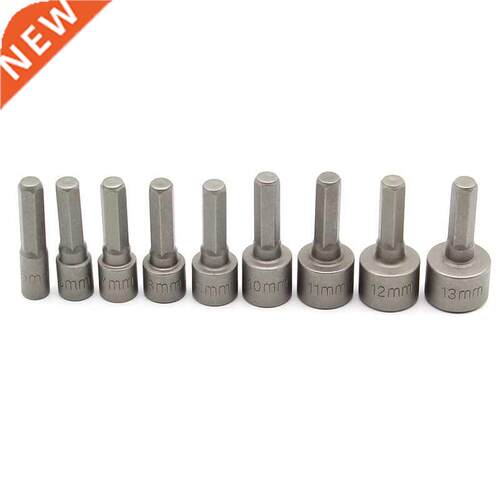 9pcs/set 5mm-13mm Hex Socket Sleeve Nozzles Magnetic Nut Dri