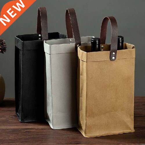 Nordic Kraft Paper Cloth Art Red Wine Bottle Gift Bag Wine