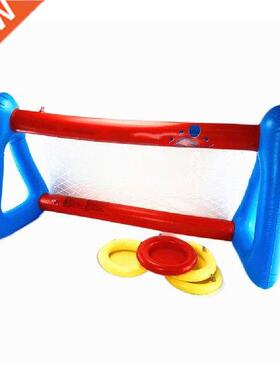 Iatable Pool Float Goal With Discs Set Football Vollayball