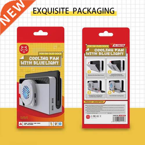 White Cooling Fan for NS OLED Charger Dock Cooler Turbo Radi