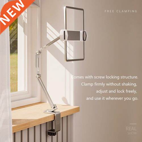 360 Degree Long Arm Tablet Stand Three Shaft Multi Angle Adj