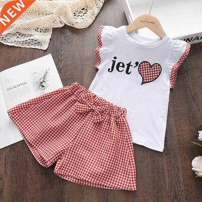 Menoea Toddler Girls Clothes Sets 2022 New Summer Patchwork