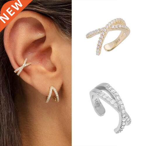 Aide Cross Ear Cuff Non Pierced Earrings for Women 925 Sterl