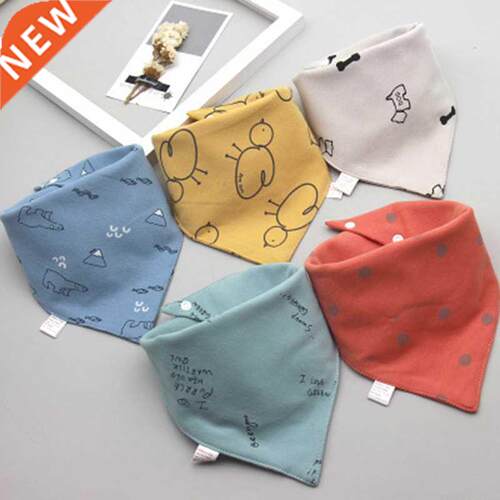 5Pcs/Set Baby Bibs Triangle Double Cotton Bandana Bibs Baby