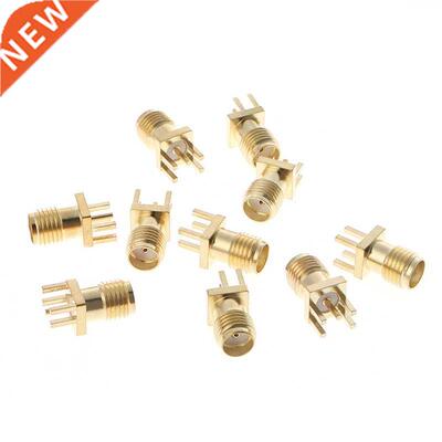 10 Pcs SMA Female Jack Solder Edge 1.6mm Space PCB Mount Str