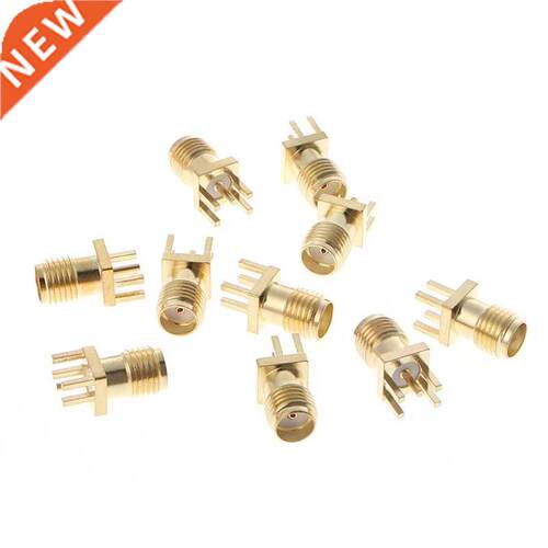 10 Pcs SMA Female Jack Solder Edge 1.6mm Space PCB Mount Str