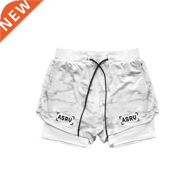 New Gym Shorts Men Fitness Running Shorts 2 In 1 Camo Bodybu