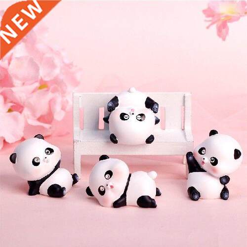 Resin Resin Cute Panda Doll Model Toys Car Decoration
