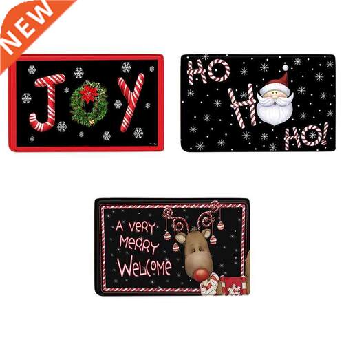 Christmas Doormat Welcome Decor Mats Santa Claus Door Mat