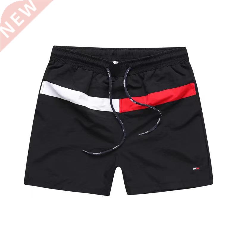 New fashion men's stitching sports shorts fitness training r