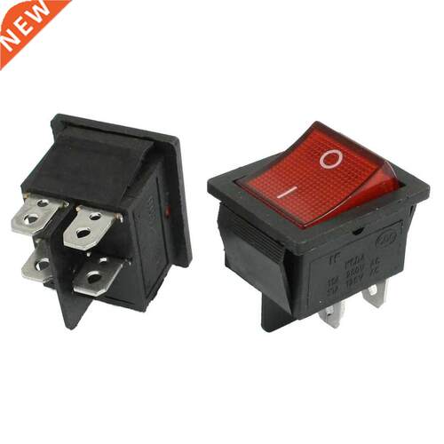 2 Pcs KCD4 DPST ON-OFF 4 Pin Rocker Boat Switch 15A/20A AC 2