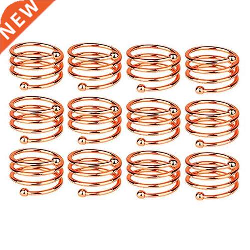 12Pcs Metal Napkn Rng Western Restaurant Table Towel