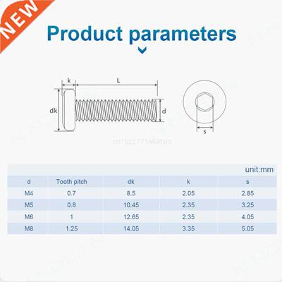 04 Stainless Steel Inner Hex Screws Flat Bevel Hexagon Sock