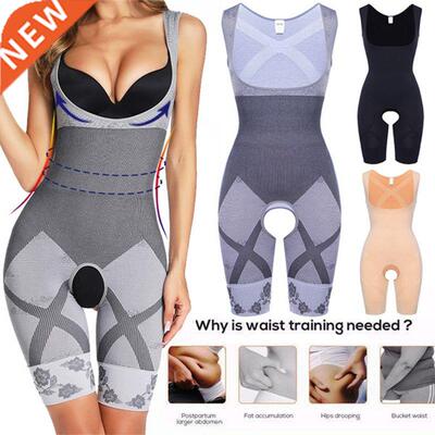 Shapewear Women Full Body Shaper Slimming Bodysuit Open Crot