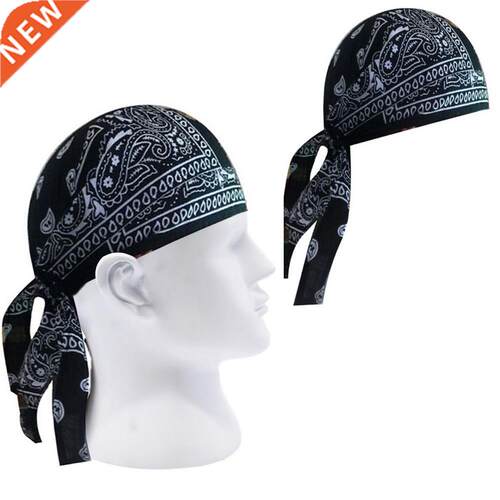 2021 Men Pirate Hat Hip-hop Paisley Print Motorcycle Wrap Bi