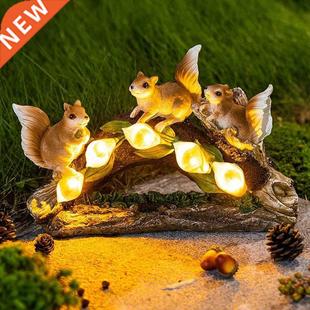 Shape Solar Light Garden Squirrel Ornaments Creative