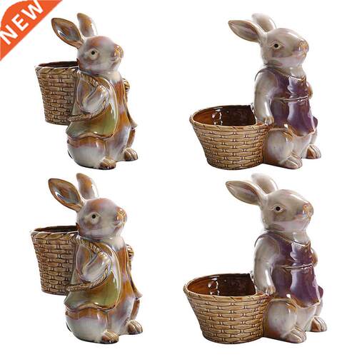 Bunnies Garden Rabbit Figurines Easter Bunny with the