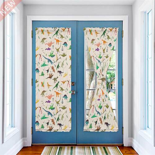 Colorful Dinosaur Door Curtains Decor Home Bedroom Living