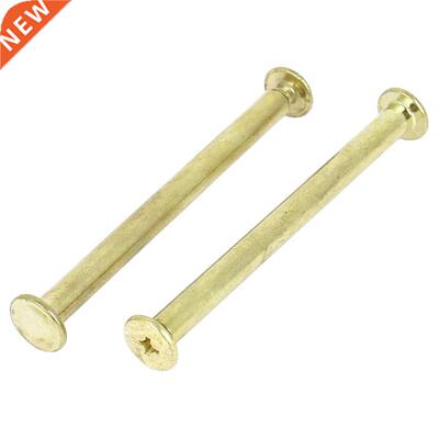 Scrapbook Leather 5x60mm Brass Plated Binding Screw Post 10p