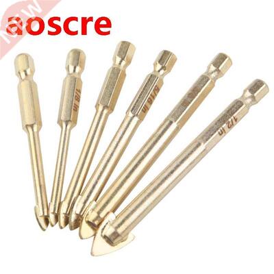6PCS Ceramic Glass Tile Drill Bit Tungsten Steel Hexagonal D