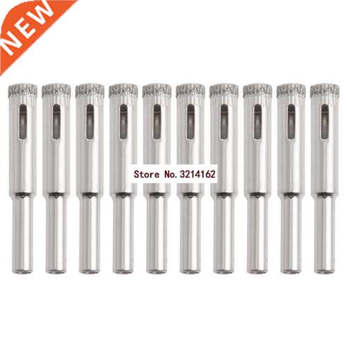 10Pcs 8mm Diamond Coated Core Drill Bits Hole Saw Glass Tile