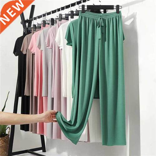 Female Home Clothes 2 Pieces Set Lady Home Suit Summer Women