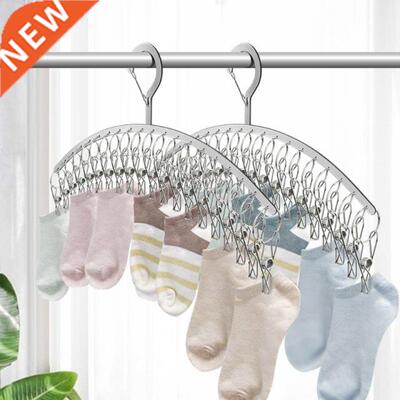 20 Clps Stanless Steel Wndproof Clothespn Laundry Hanger
