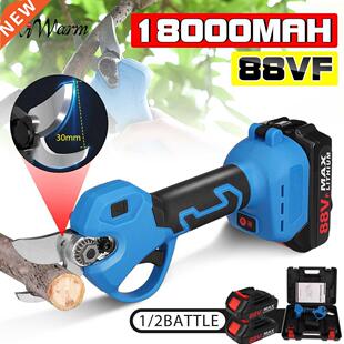 88V 30mm Cordless Pruner Electric Pruning Shear With 18000mA