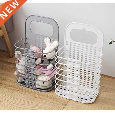 Folding sucker wall hanging hamper home PP storage basket ba