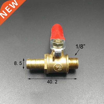 8mm Hose Barb x 1/8'' BSP Male Thread Two Way Brass Ball Va