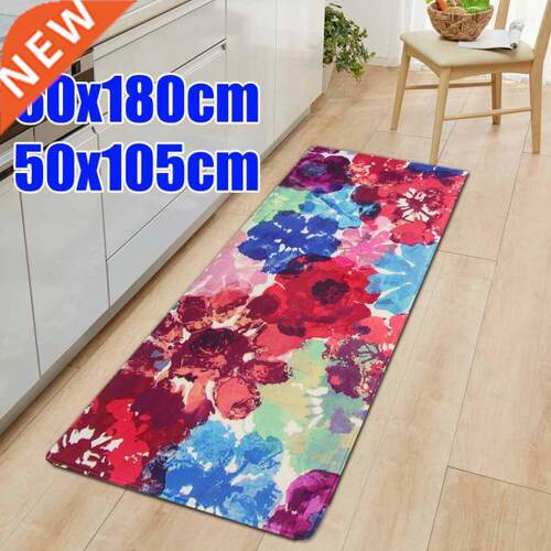 Non-Slip Kitchen Floor Mat Machine Washable Rug Door Large R