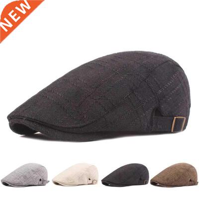 Fashion Men Women Beret Peaky Blinder Linen Flat Cap Summer