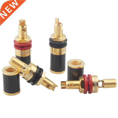 4Pcs HIFI Audio Short Posts Carbon Fiber Pure Copper Termina