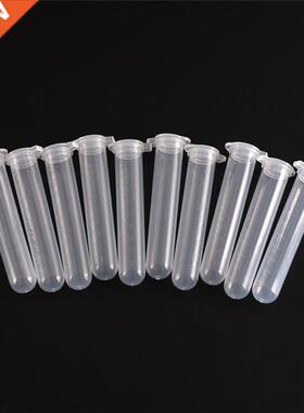 10pcs Clear Micro Plastic Test Tube Centrifuge Vial Snap Cap