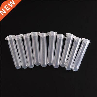 10pcs Clear Micro Plastic Test Tube Centrifuge Vial Snap Cap