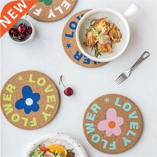 1PC Non-slp Cork Coasters Heat Resstant Wooden Cup Mat
