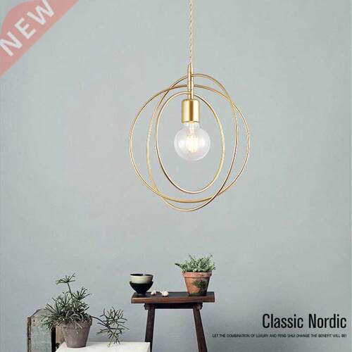 Led Pendant Lights Golden E27 Hanging Lamp Living Room Decor