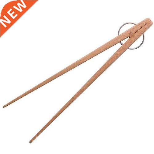 justdolife Wooden Food Tongs Long Handle Non-slip Bread