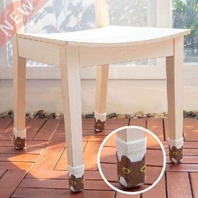 4Pcs Home Non-Slip Colorful Knitting Socks Tale Foot Socks