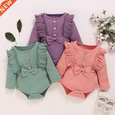 Toddler’s Sprng Autumn Clothes Sold Color Ruffle Long