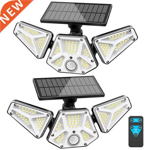 Solar Motion Sensor Light Outdoor - 2000LM Wireless Flood Li