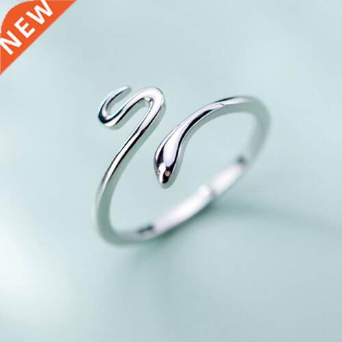 Lovely Snake Shape Open Adjustable Finger Ring for Women Sim