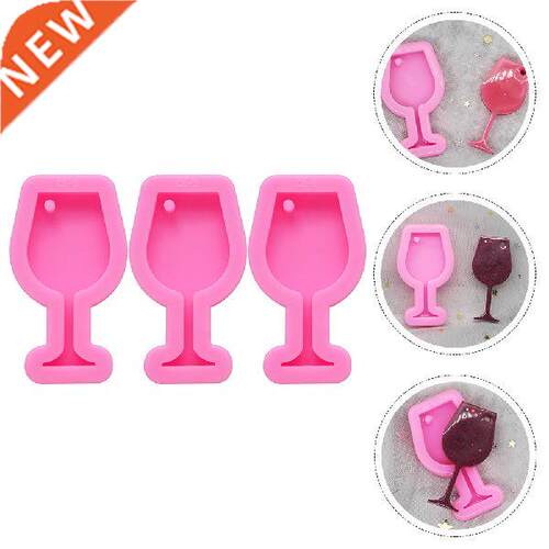 3pcs Goblet Shaped Silicone Mold with Hole Epoxy Pendant