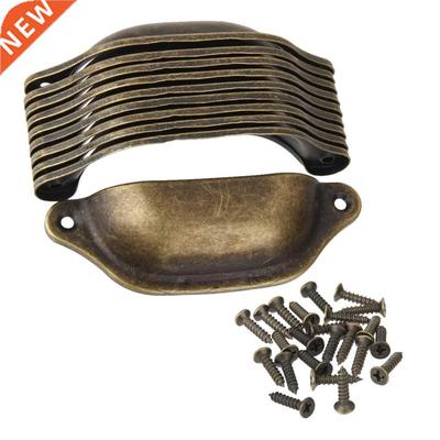 10Pcs Cabinet Knobs Antique Cupboard Cabinet Cup Furniture D