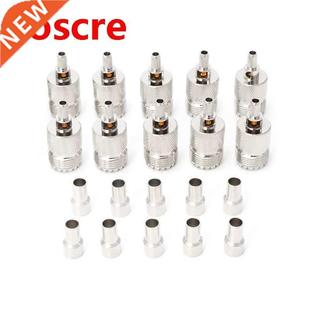 10 Sets UHF Female Jack SO239 Crimp RF Connector Coaxial Ada