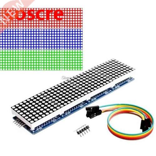 MAX7219 4 in 1 LED Display Dot Matrix Microcontroller MCU Co
