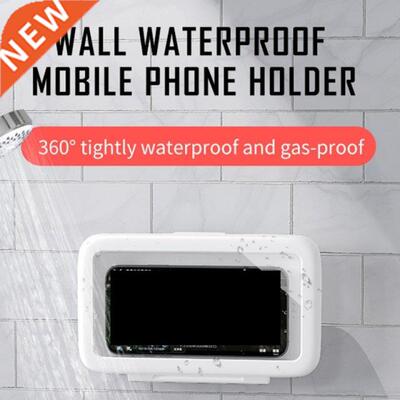 Waterproof Shower Case Wall Mount Bathroom Phone Holder 360