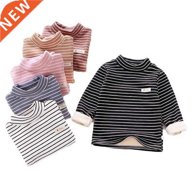 Autumn Winter Children Clothes Boys Girls Striped Tees Kids